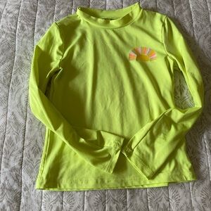 Bright Yellow Long Sleeve Shirt with Sun Design For Kid